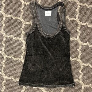 sundays Washed Black Scoop Tank
